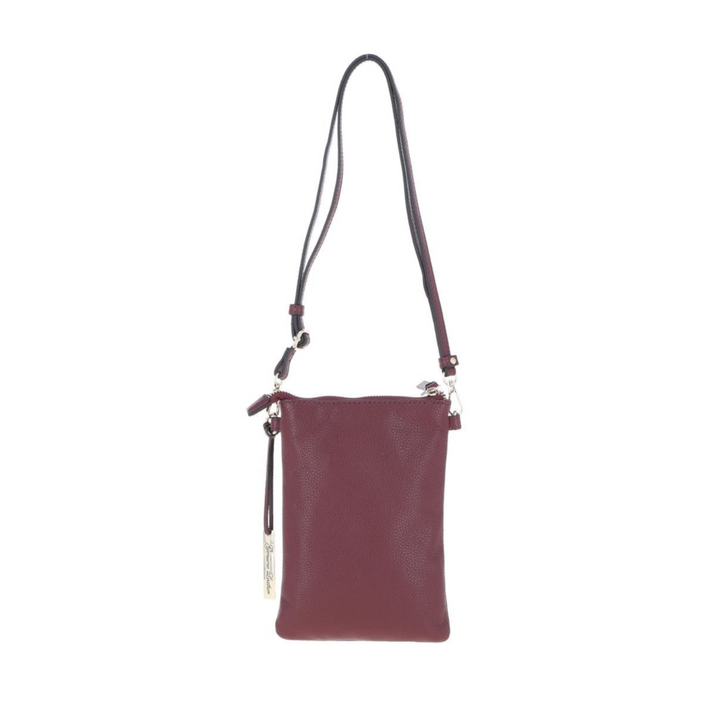 Personalised Leonberger Running Engraved Leather Crossbody Smart Phone Bag