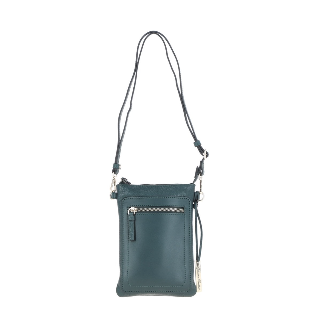 Personalised Leonberger Running Engraved Leather Crossbody Smart Phone Bag