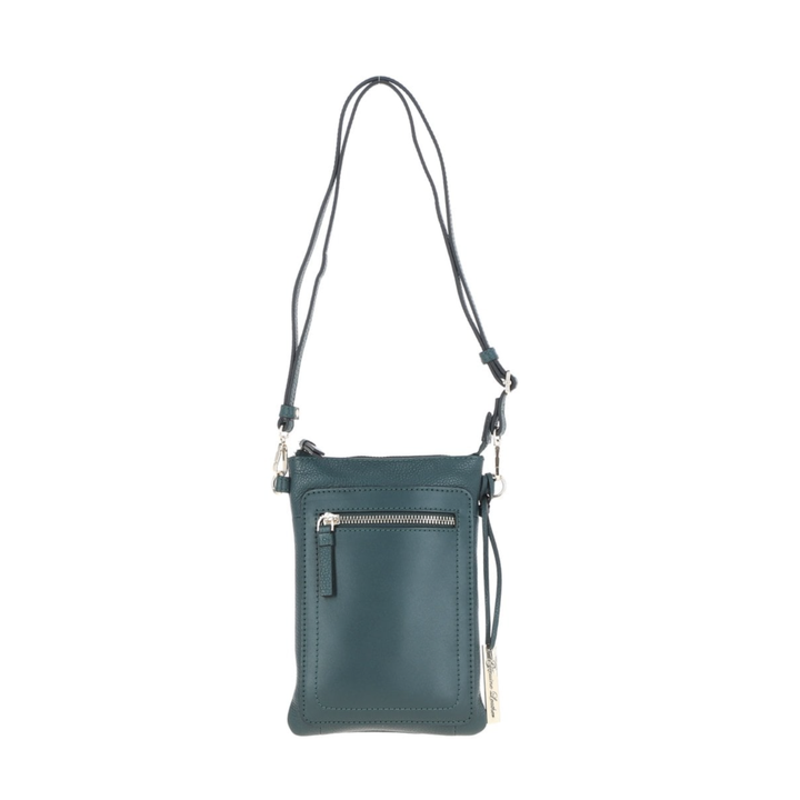 Personalised Leonberger Running Engraved Leather Crossbody Smart Phone Bag