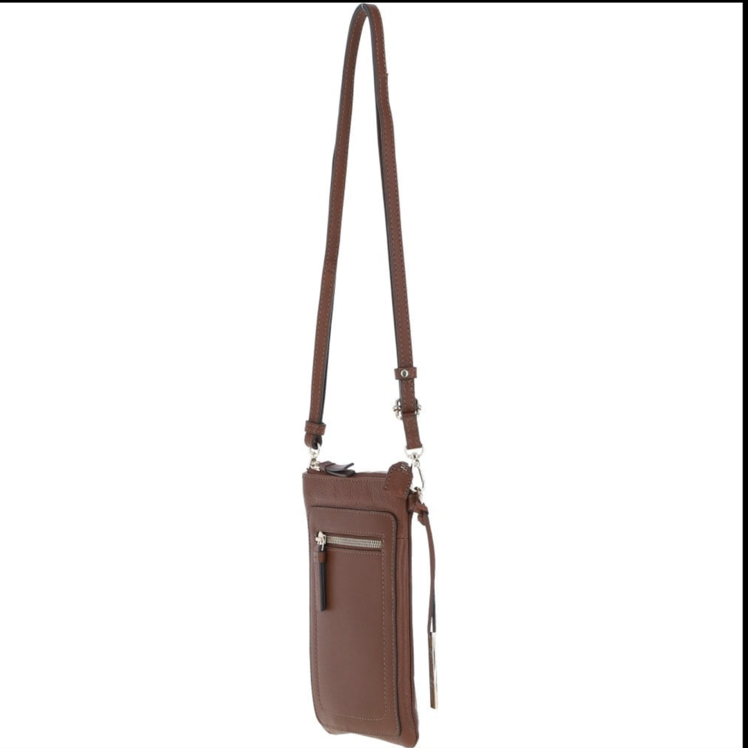 Personalised Leonberger Running Engraved Leather Crossbody Smart Phone Bag