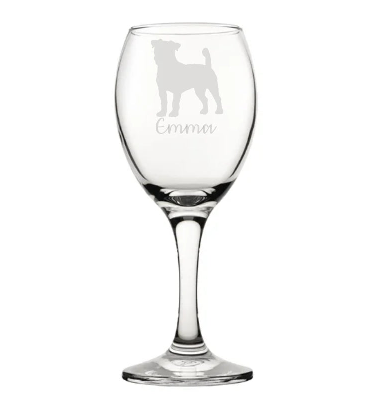 Personalised Jack Russell Wine Glass Signature Moments UK