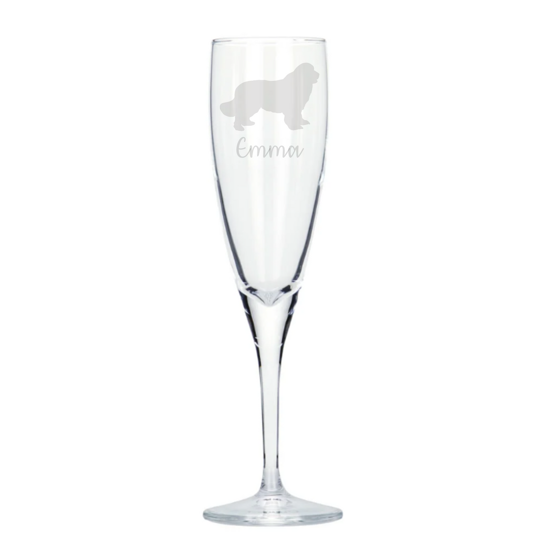 Personalised Newfoundland Champagne Glass