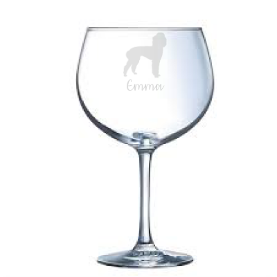 Poodle wine glasses clearance