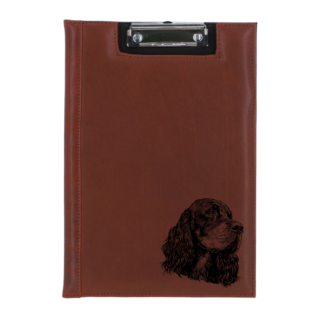Gordon Setter Face Engraved Leather Clipboard