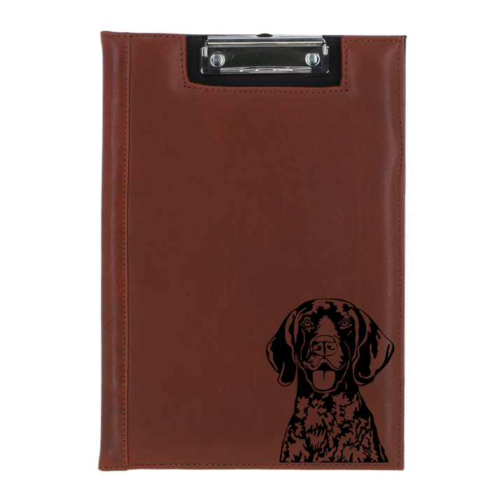 German Shorthair Pointer Engraved Leather Clipboard