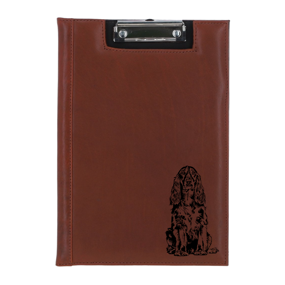Field Spaniel Engraved Leather Clipboard