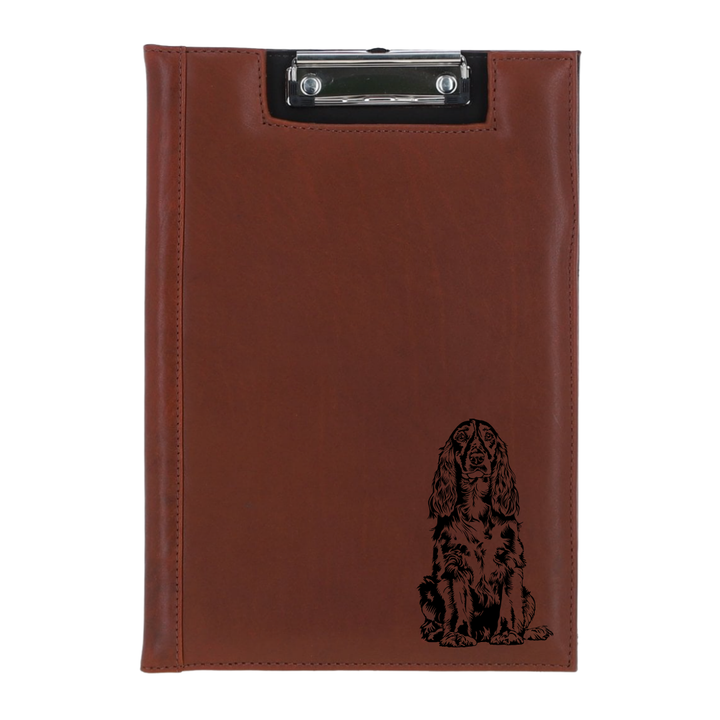 Field Spaniel Engraved Leather Clipboard