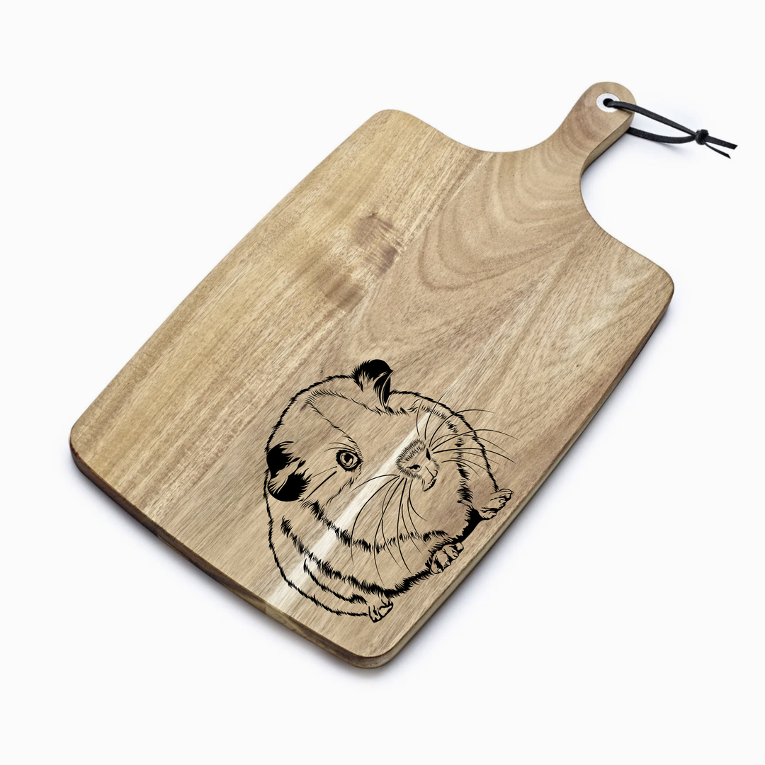 Personalised Guinea Pig Engraved Acacia Serving Board