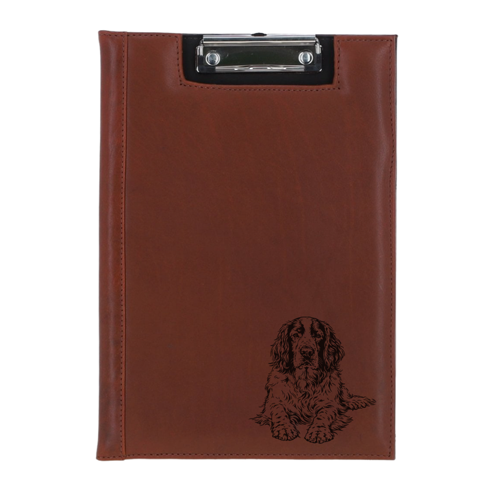 English Springer Spaniel LD Engraved Leather Clipboard