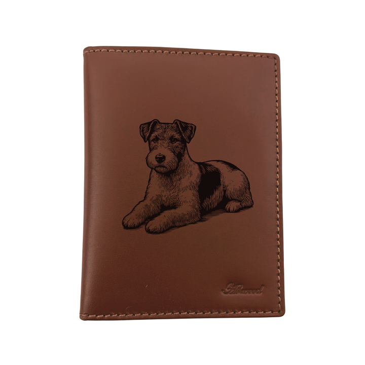 Jack Russell Terrier LD Engraved Leather Passport Cover