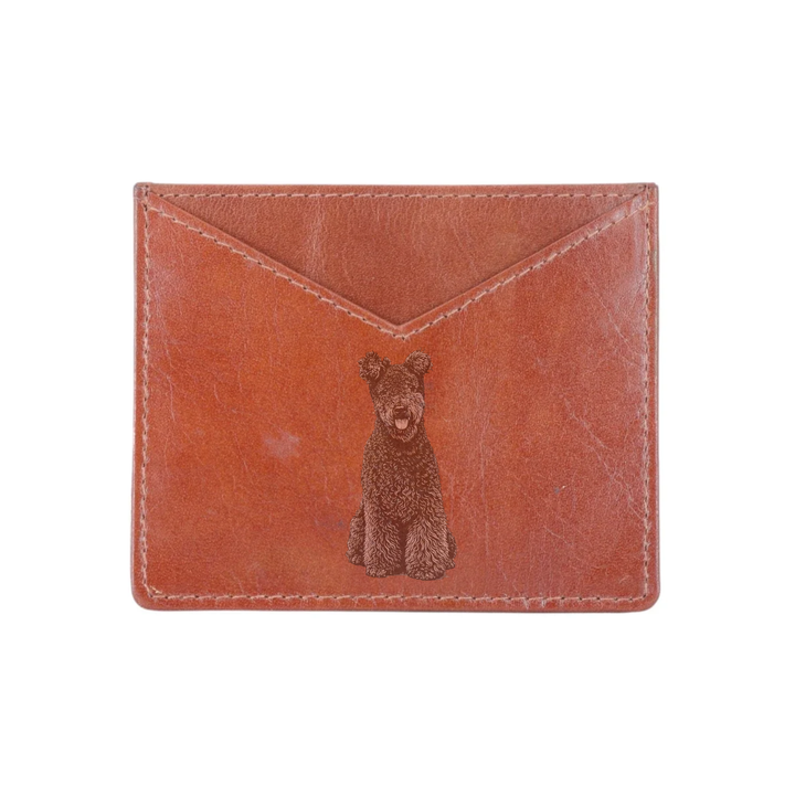 Hungarian Pumi Engraved Genuine Leather Cardholder