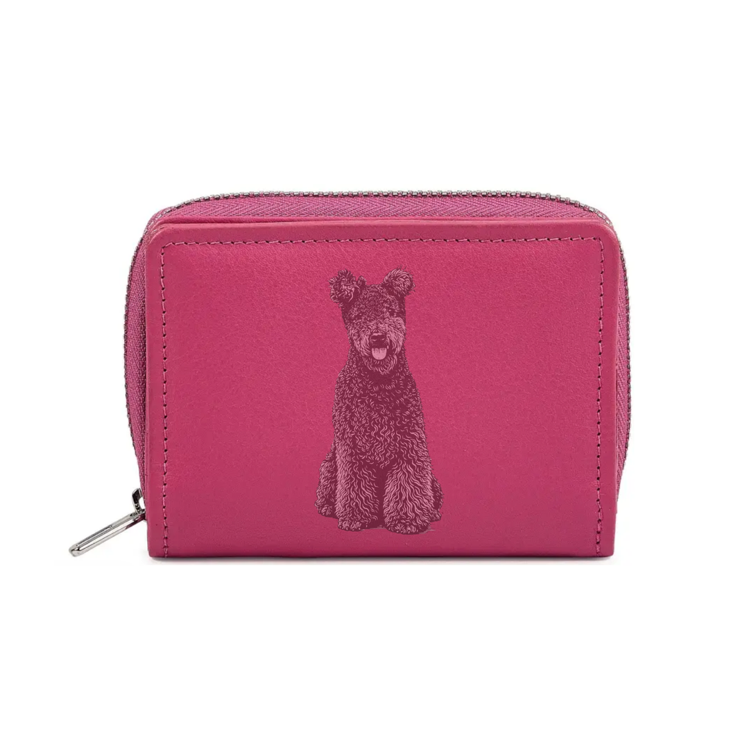 Hungarian Pumi Engraved Small Leather Purse (Green/Pink/Blue/Red)