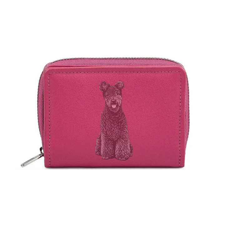 Hungarian Pumi Engraved Small Leather Purse (Green/Pink/Blue/Red)