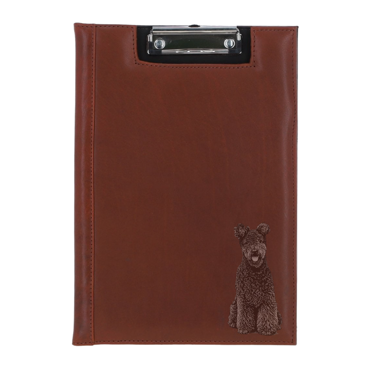 Hungarian Pumi Engraved Leather Clipboard