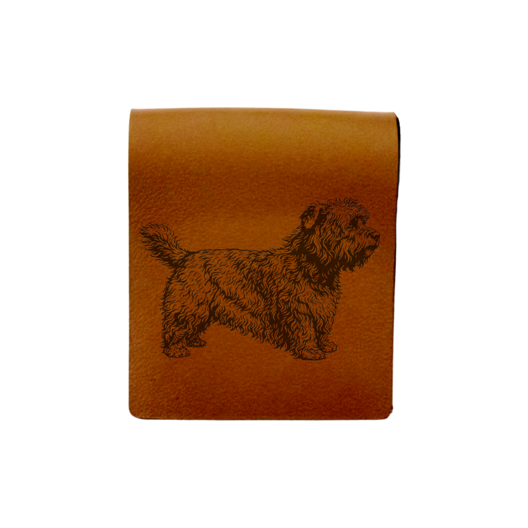 Glen of Imaal Standing Engraved Genuine Leather Magnetic Bookmark