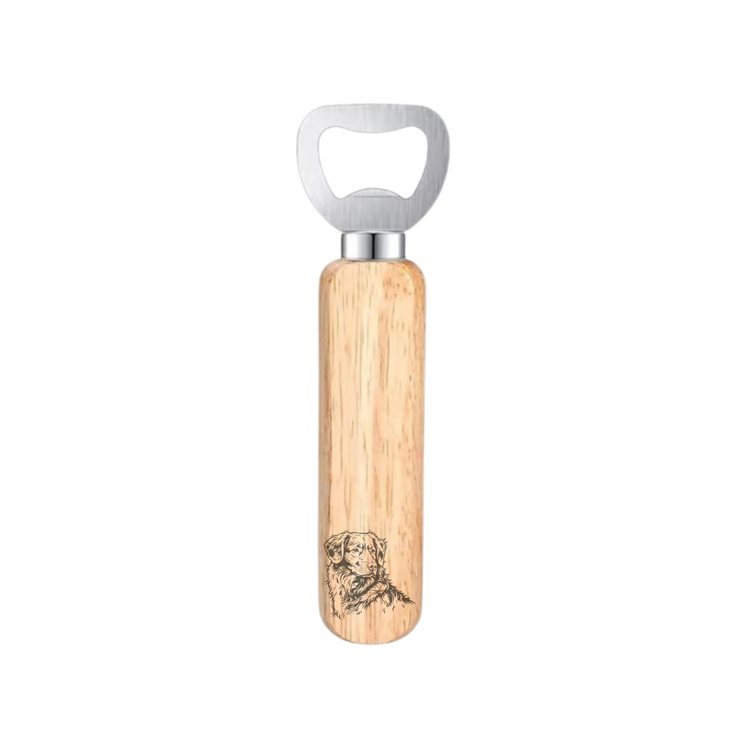Nova Scotia Duck Tolling Retriever Face Engraved Wooden Bottle Opener
