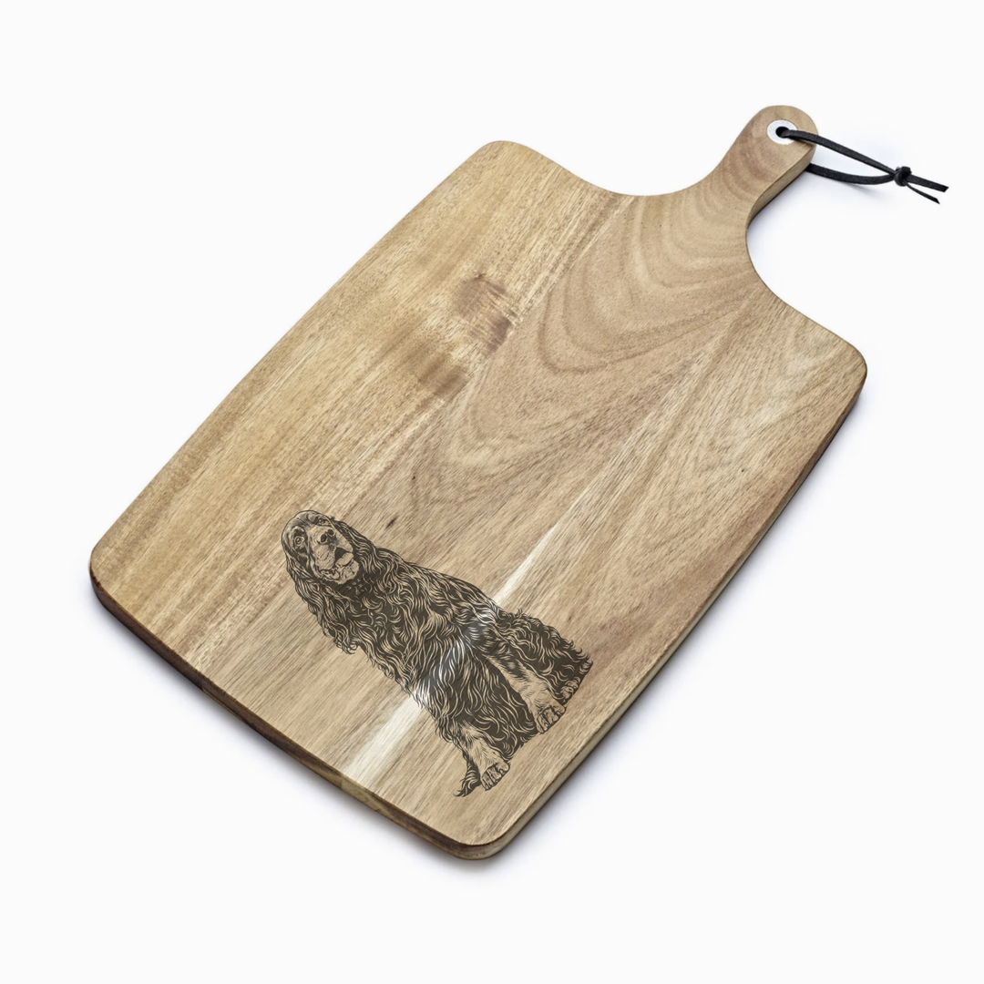 Personalised Gordon Setter Engraved Acacia Serving Board