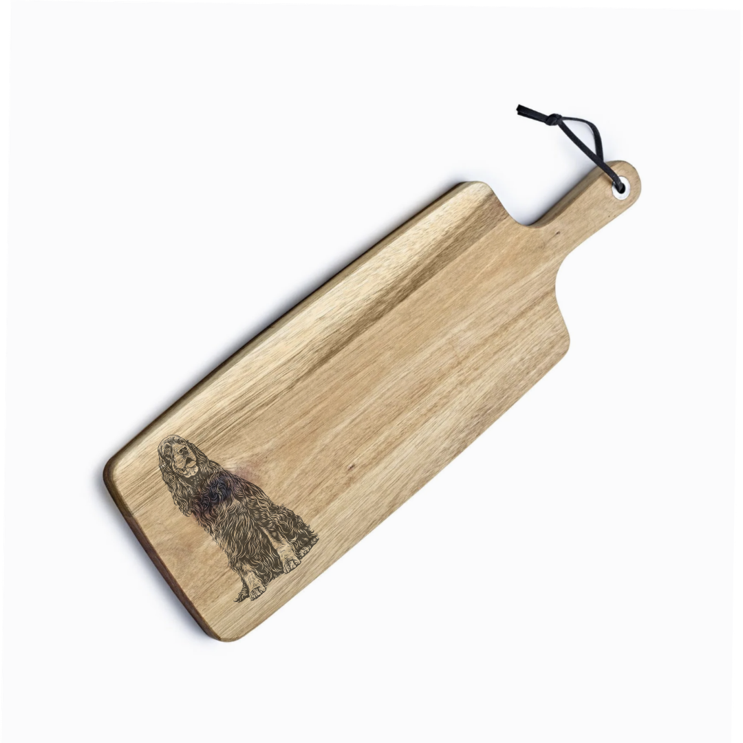 Personalised Gordon Setter Engraved Acacia Serving Board
