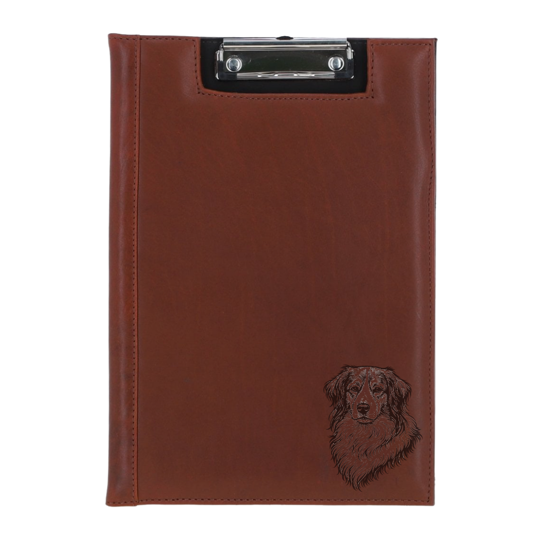 Kooikerhondje Engraved Leather Clipboard
