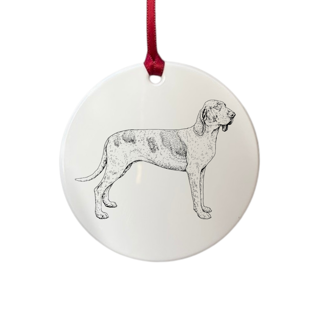 Personalised Bracco Italiano Standing Engraved White Acrylic Decoration