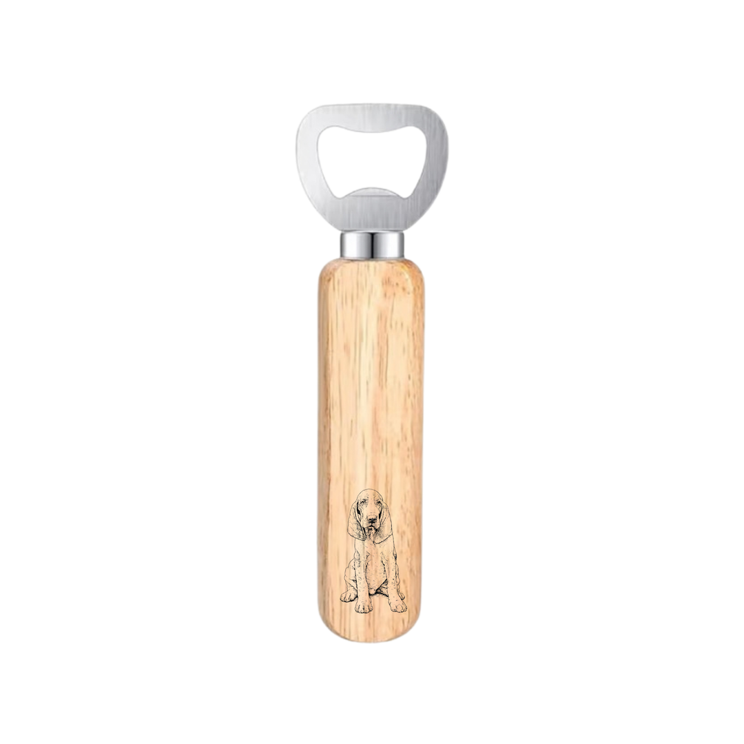 Bracco Italiano Sitting Engraved Wooden Bottle Opener