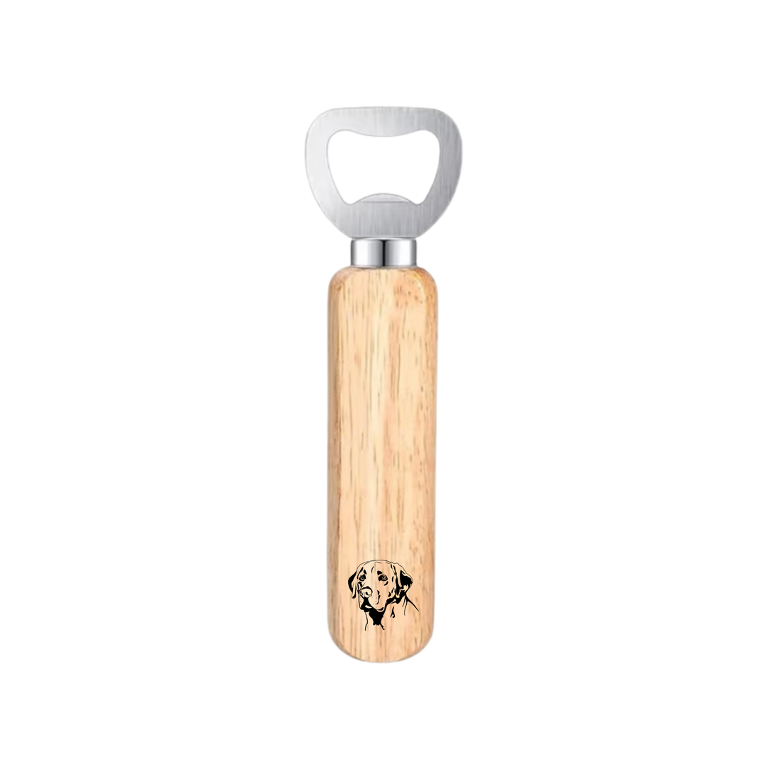 Labrador Retriever Face Engraved Wooden Bottle Opener