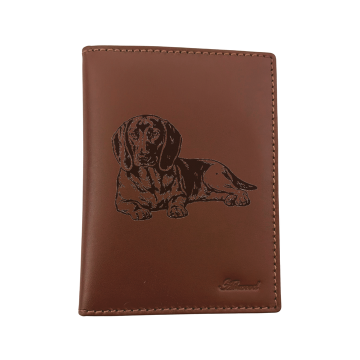 Bavarian Mountain Hound Engraved Leather Passport Cover