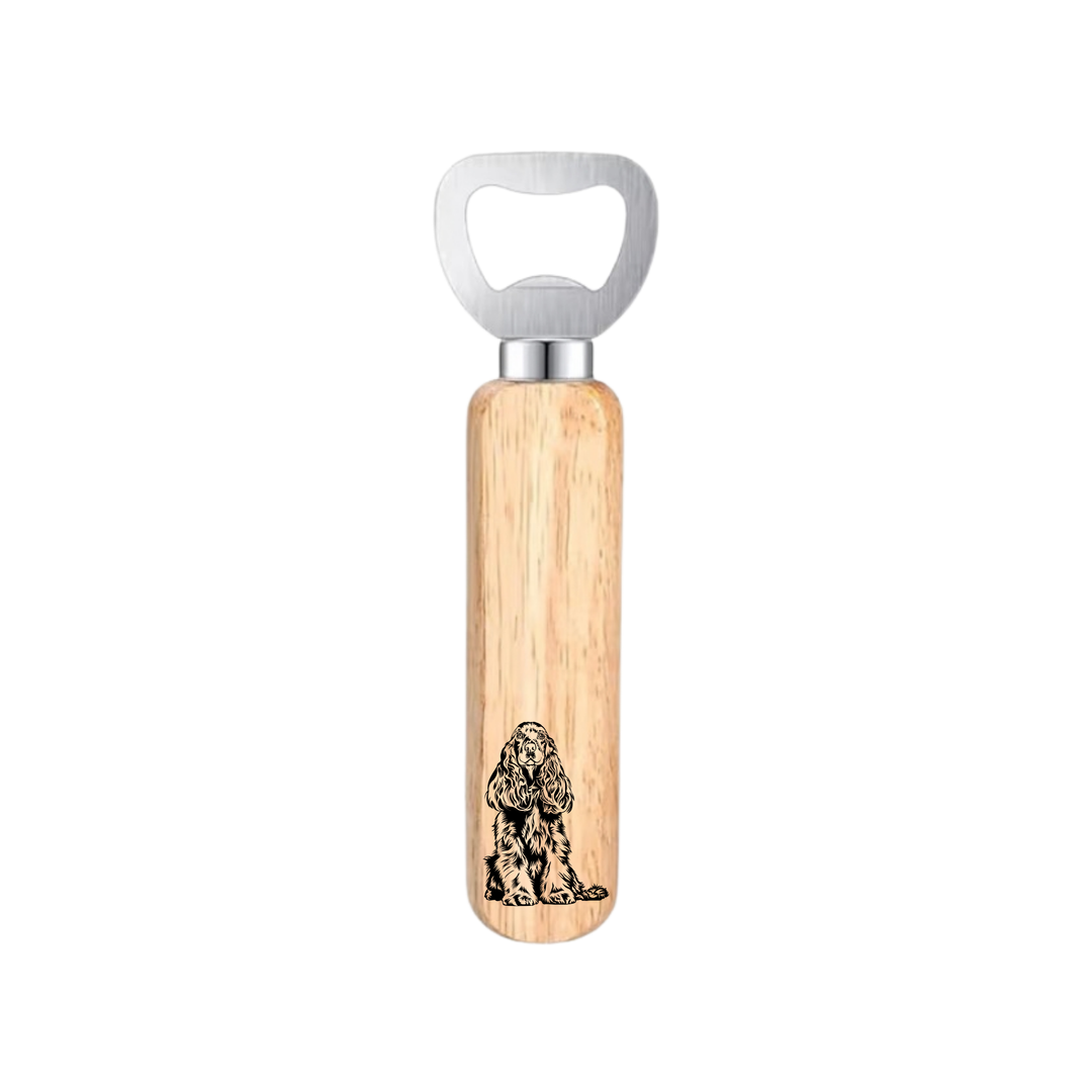 Cocker Spaniel Engraved Wooden Bottle Opener