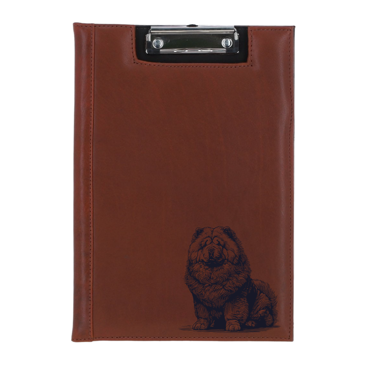 Chow Chow Sitting Engraved Leather Clipboard