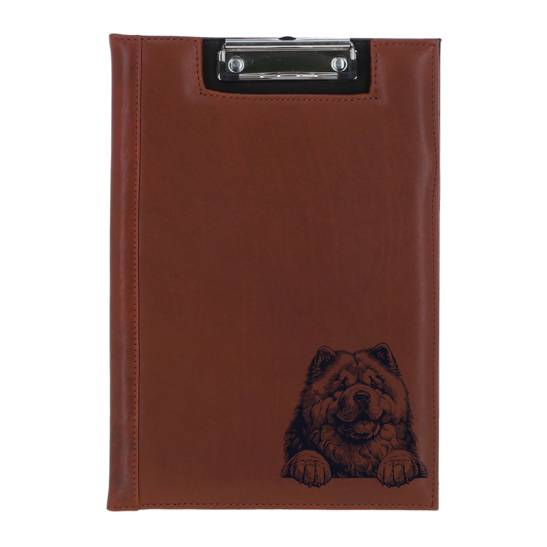 Chow Chow Paws Engraved Leather Clipboard