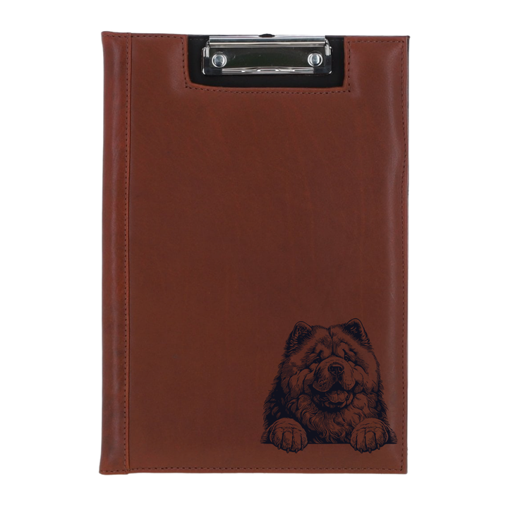 Chow Chow Paws Engraved Leather Clipboard
