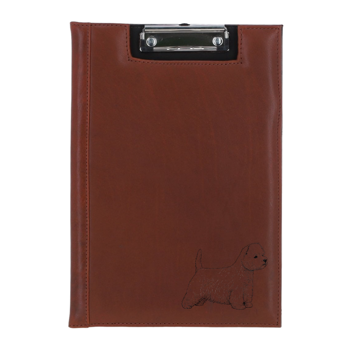 West Highland White Terrier Westie Standing Engraved Leather Clipboard