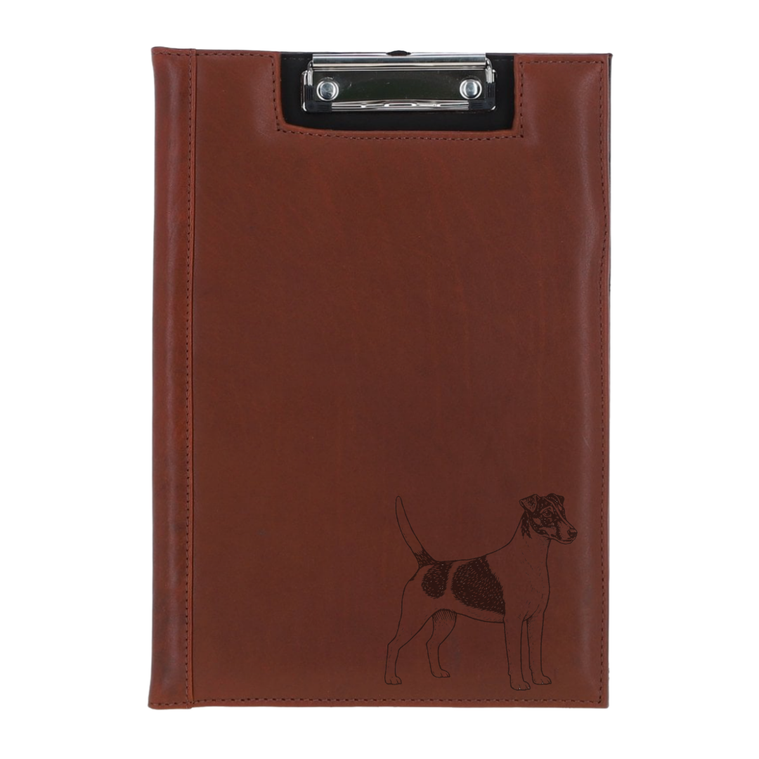 Smooth Fox Terrier D Standing Engraved Leather Clipboard