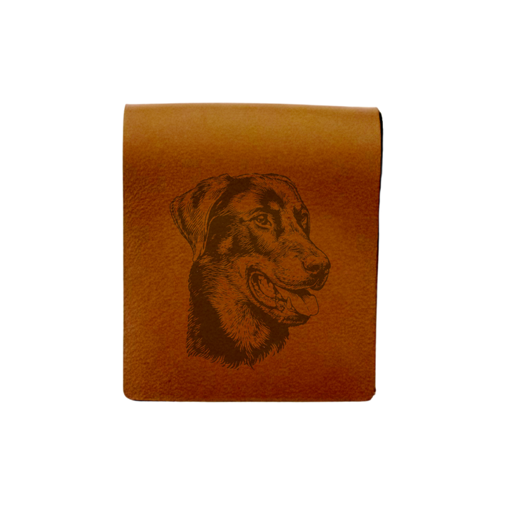 Beauceron Engraved Genuine Leather Magnetic Bookmark