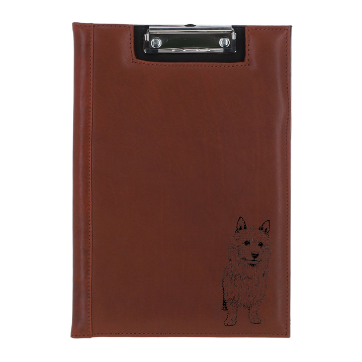 Australian Terrier Standing Engraved Leather Clipboard