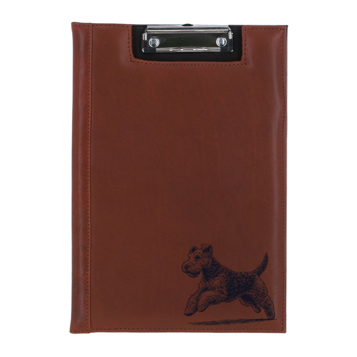 Lakeland Terrier Running Engraved Leather Clipboard