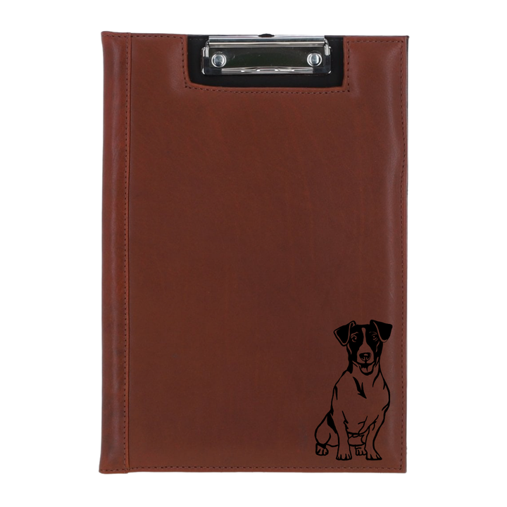 Smooth Jack Russell Terrier Engraved Leather Clipboard