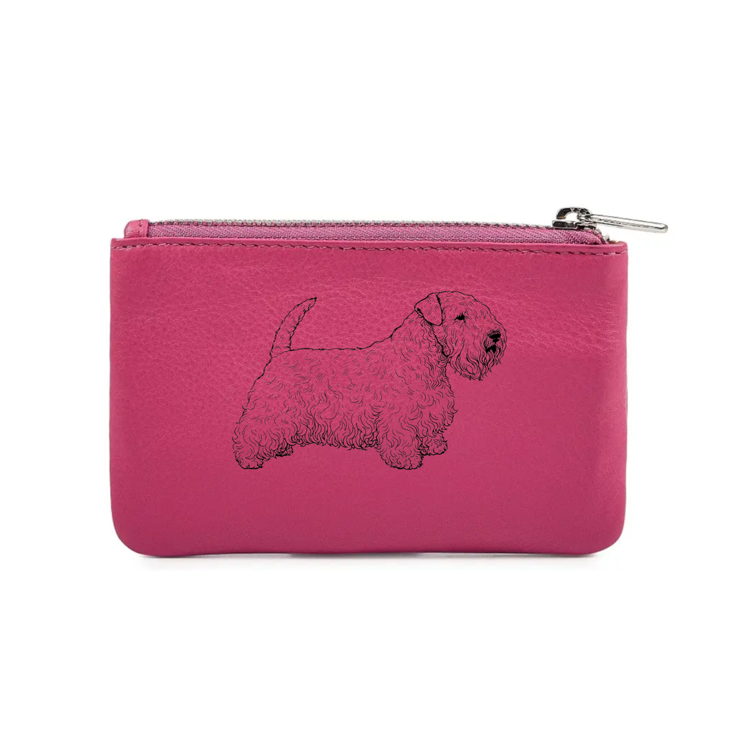 Sealyham Terrier Engraved Genuine Leather Coin Purse (Multiple Colour Options)