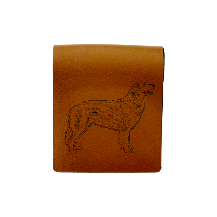 Hovawart Standing Engraved Genuine Leather Magnetic Bookmark