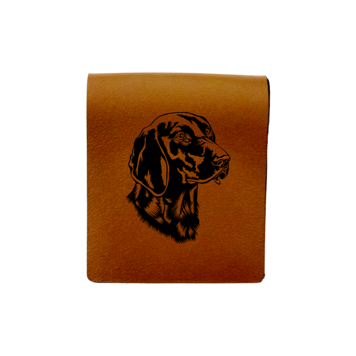 German Shorthaired Pointer SP Face Engraved Genuine Leather Magnetic Bookmark