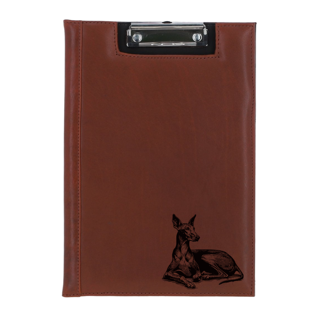 Pharaoh Hound Lying Down Engraved Leather Clipboard