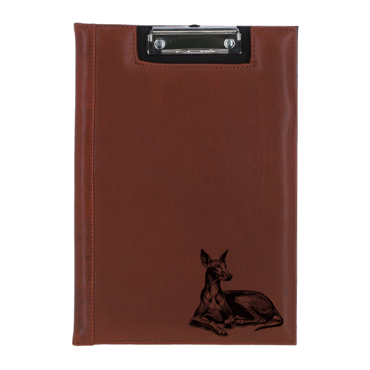 Pharaoh Hound Lying Down Engraved Leather Clipboard