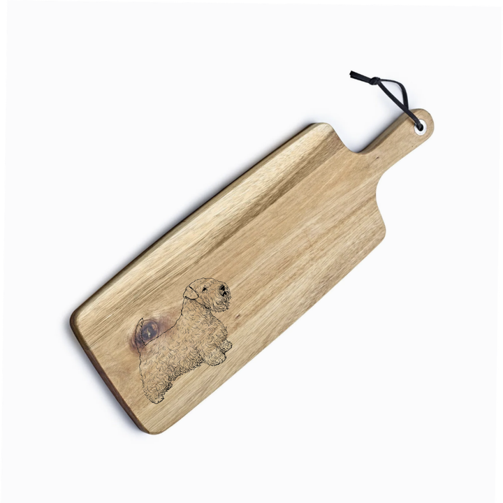 Personalised Sealyham Terrier Standing Engraved Acacia Serving Board