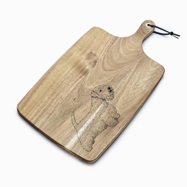 Personalised Sealyham Terrier Standing Engraved Acacia Serving Board