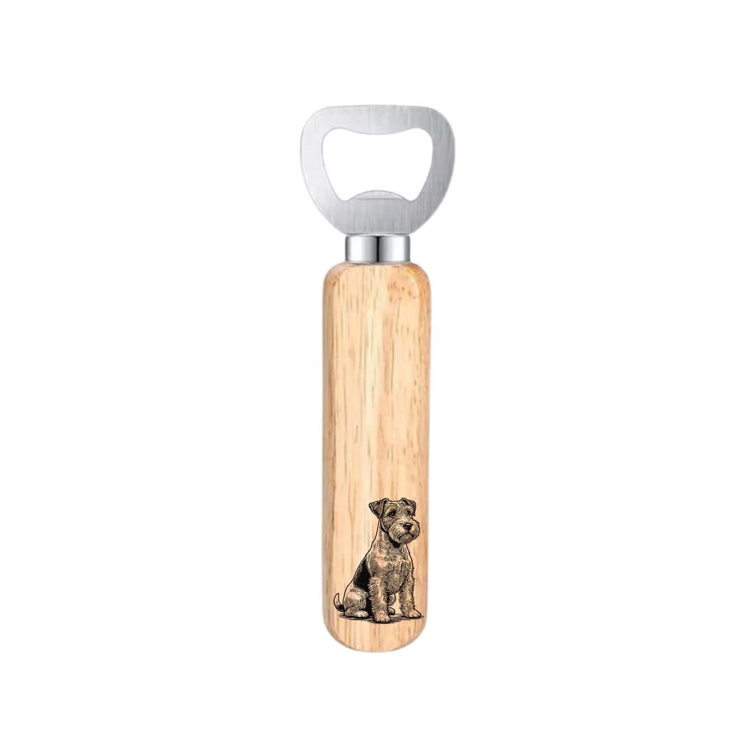 Jack Russell Terrier Sitting Engraved Wooden Bottle Opener