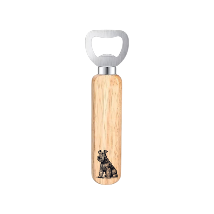 Irish Terrier Sitting Engraved Wooden Bottle Opener