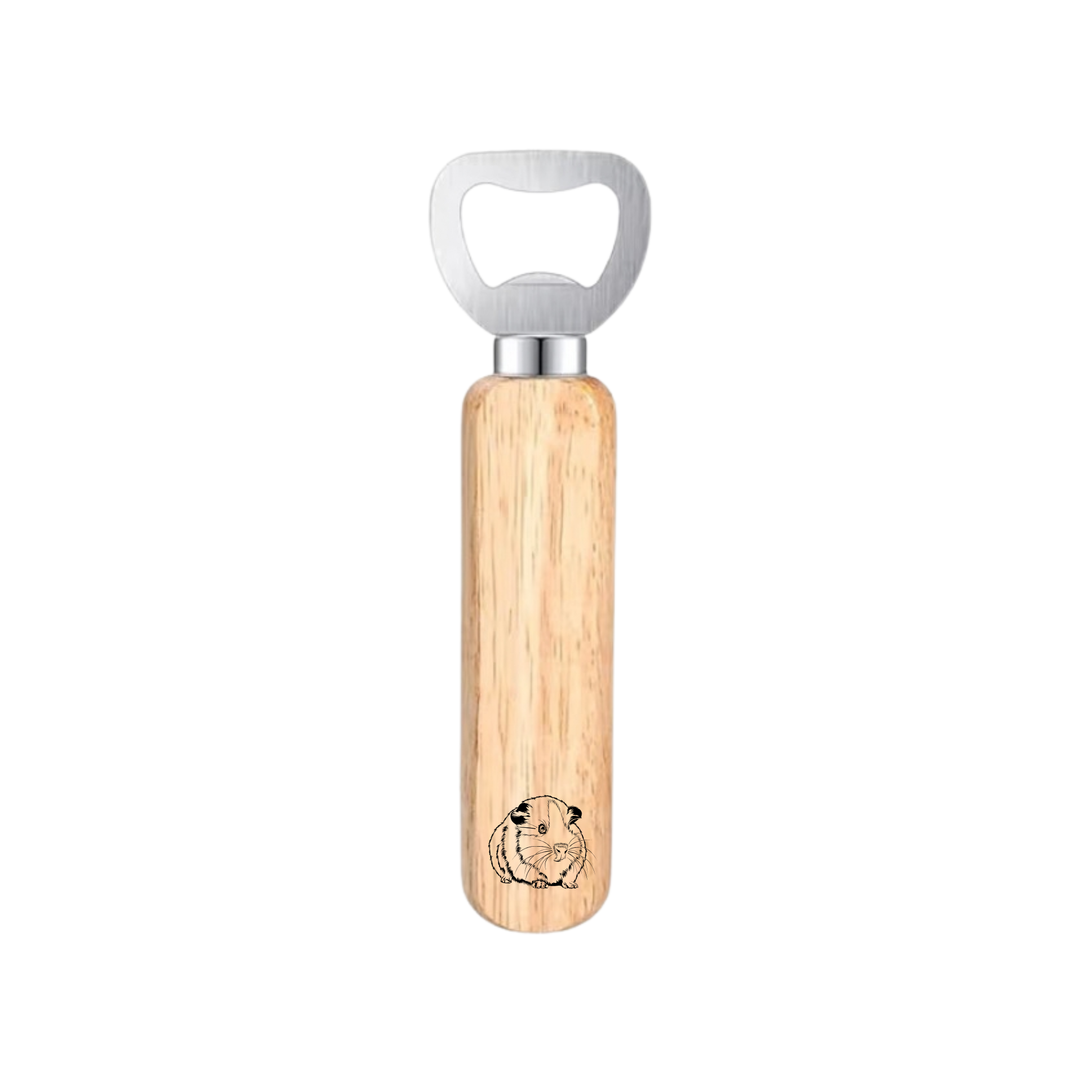 Guinea Pig Engraved Wooden Bottle Opener