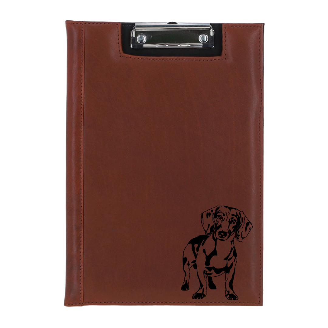 Dachshund Engraved Leather Clipboard