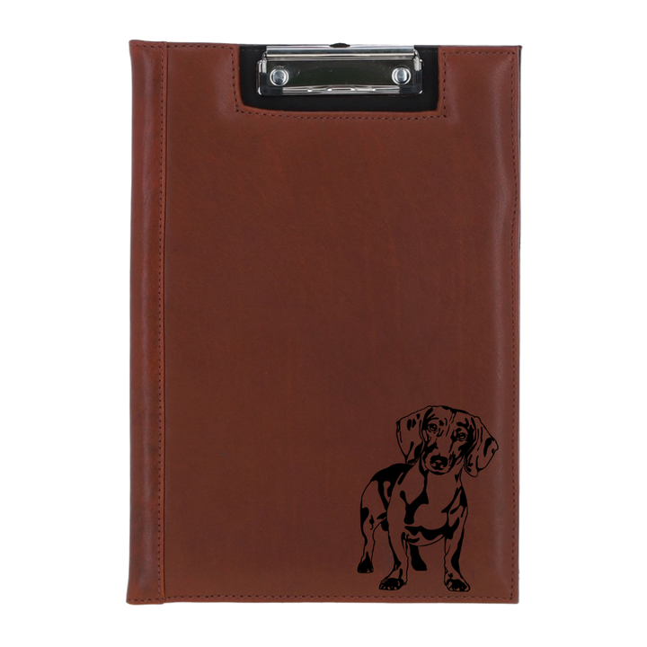 Dachshund Engraved Leather Clipboard