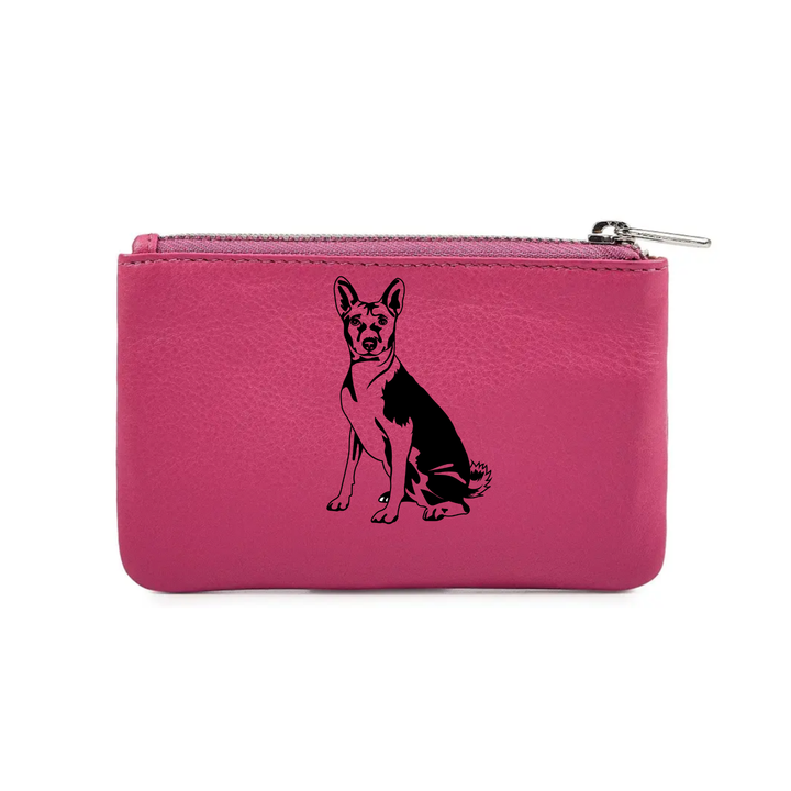 Australian Kelpie Engraved Genuine Leather Coin Purse (Multiple Colour Options)